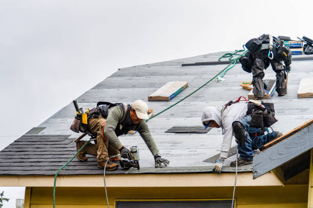 Professional Roof Replacement technician working in Bloomfield, IN